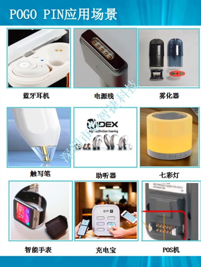 Pogo Pin 应用总览,含助听器等医疗设备
